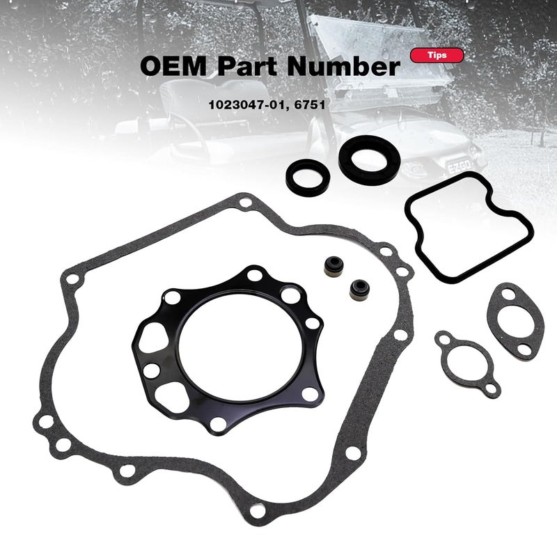 SYOWADA 1023047-01 Engine Gasket Kit Replacement for Club Car Golf Cart Ds Precedent Fe290 1992-Up, Replacement for 6751 - Image 3